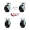 Service Caster 6 Inch Polyolefin Caster Set with 2 Brakes/Swivel Lock 2 Rigid SCC-30CS620-POB-TLB-BSL-2-R-2 - alternate 3